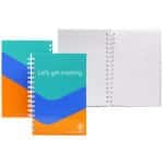 Custom 5.25" x 8.25" Full Color Laminated Spiral Journal - 2