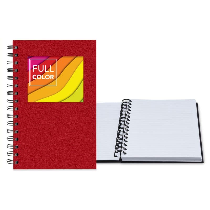 Custom 5.25" x 8.25" Senzabrite Window Spiral Journal - 6