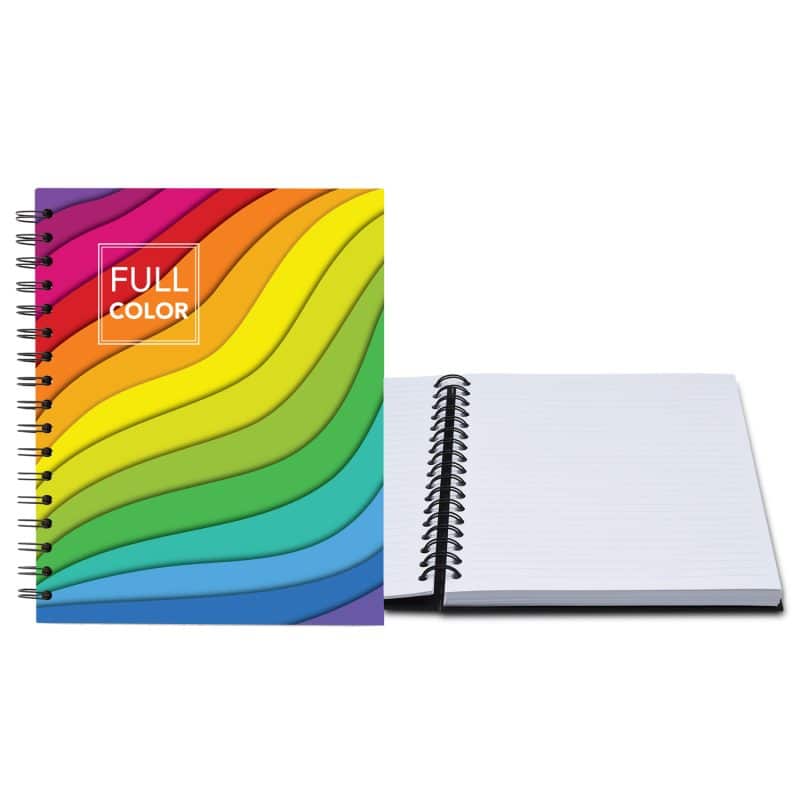 Custom 7" x 9" Full Color Laminated Spiral Journal - 1