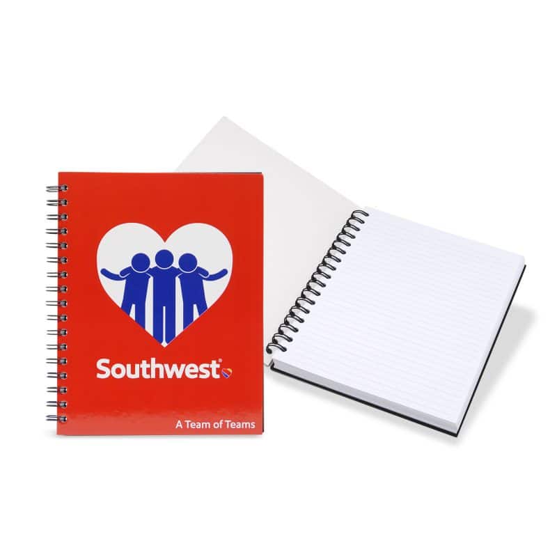 Custom 7" x 9" Full Color Laminated Spiral Journal