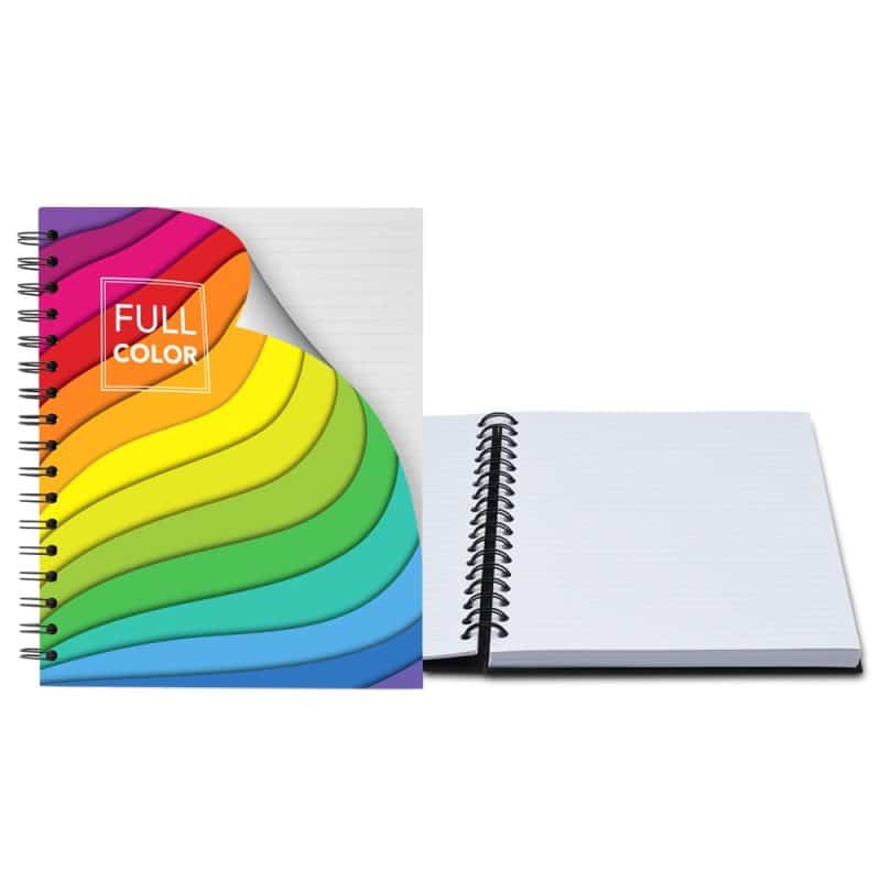 Custom 7" x 9" Full Color Value Spiral Journal - 1