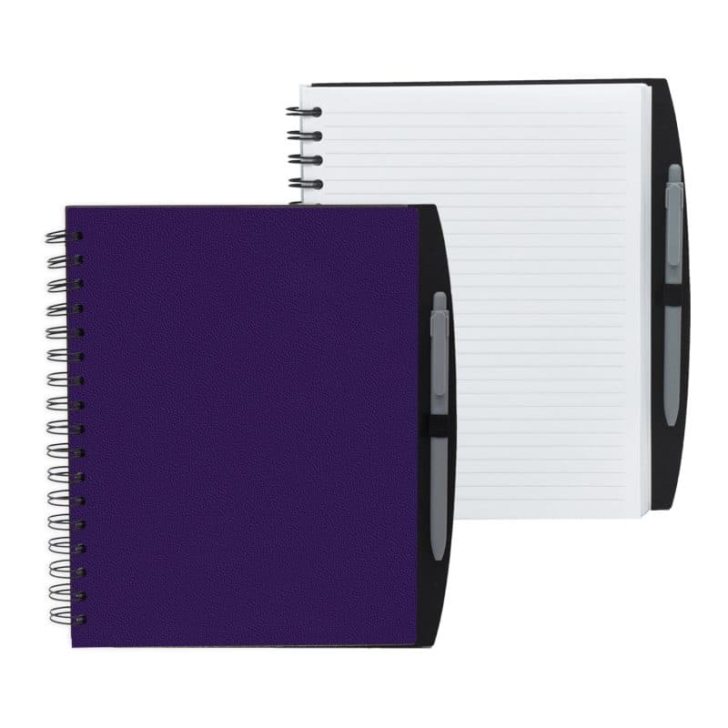 Custom 7" x 9" Spiral Journal with Pen - 6