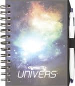 Custom ClearView™ NotePad Journal w/PenPort & Pen (5"x7")