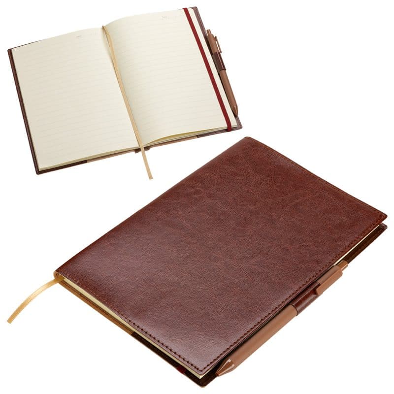 Custom Conclave Refillable Leatherette Journal with Pen - 5