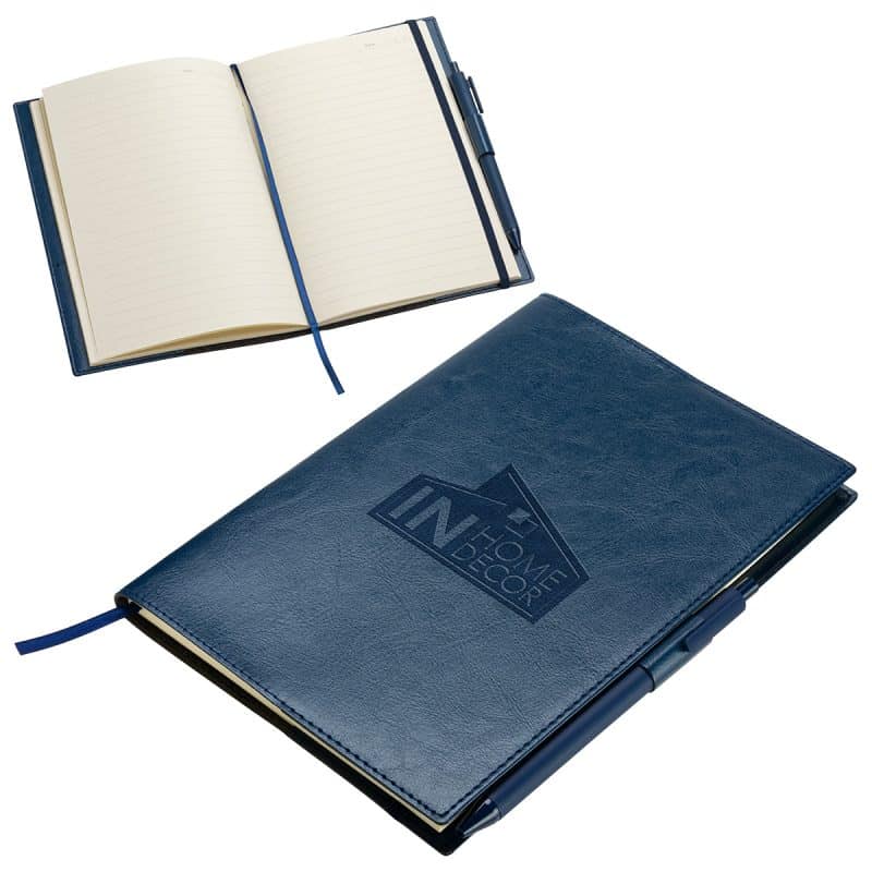 Custom Conclave Refillable Leatherette Journal with Pen - 8