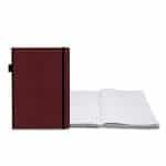 Custom Contempo Bookbound Leather Cover Journal with Matching Color Flat Elastic Closure - 3