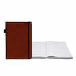 Custom Contempo Bookbound Leather Cover Journal with Matching Color Flat Elastic Closure - 4