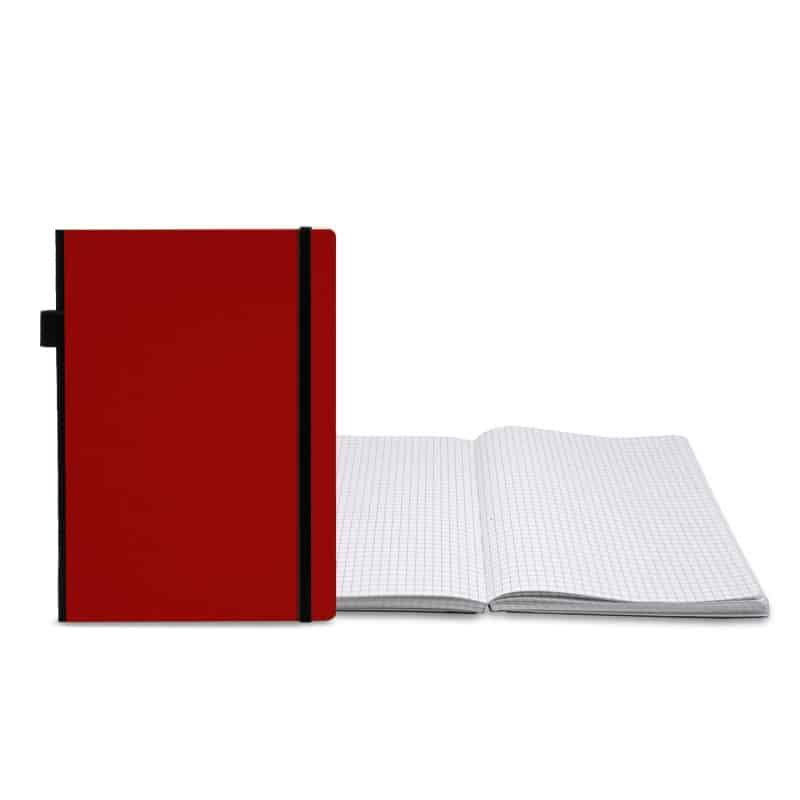 Custom Contempo Bookbound Leather Cover Journal with Matching Color Flat Elastic Closure - 6