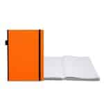 Custom Contempo Bookbound Leather Cover Journal with Matching Color Flat Elastic Closure - 8