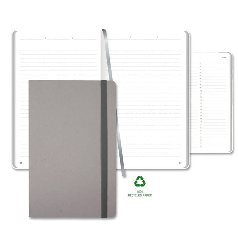 Custom Castelli Carapace Medio Lined Recycled White Page Journal - 5