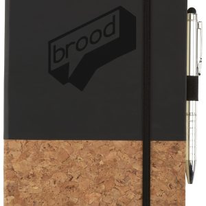 Custom 5.5'' x 8.5'' FSC® Mix Lucca Cork Hard Bound Journal