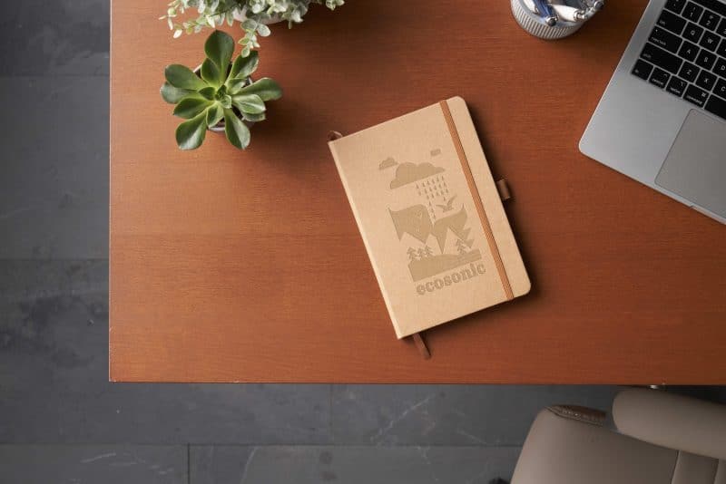 Custom 5.5'' x 8.5'' Washable Kraft Stone Bound Journal - 4