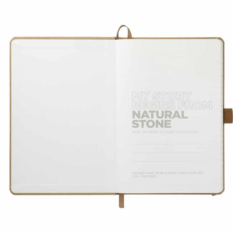 Custom 5.5'' x 8.5'' Washable Kraft Stone Bound Journal - 6