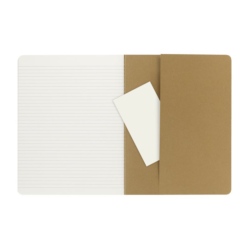 Custom Moleskine® Cahier Ruled X-Large Journal - Kraft - 4