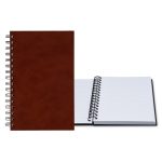 Custom 5.25" x 8.25" Premium Leather Spiral Journal - 3