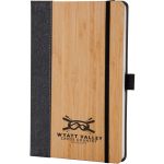 Custom Saratoga Horizon Bamboo & Leather Journal - 2