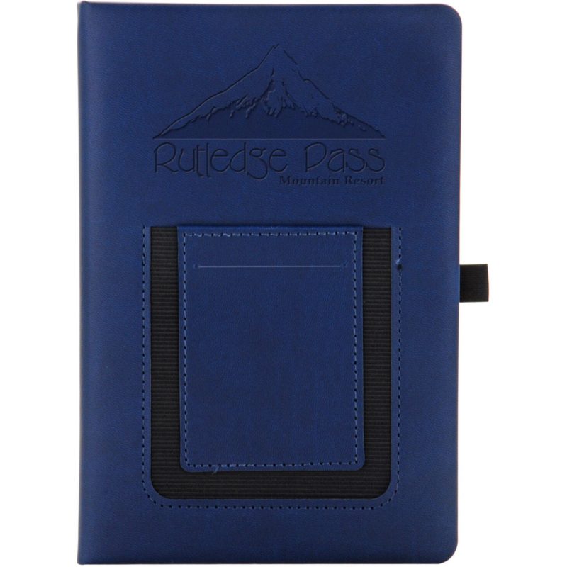 Custom Techno Phone Pocket Journal Debossed 5.75 X 8.25 - 1