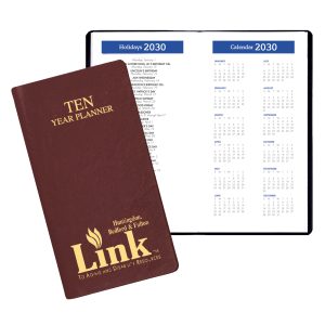 Custom 10 Year Reference Planner w/ Continental Vinyl Cover