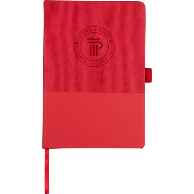 Custom 5.5''x 8.5'' FSC® Recycled Ribbed Bound Journal - 8