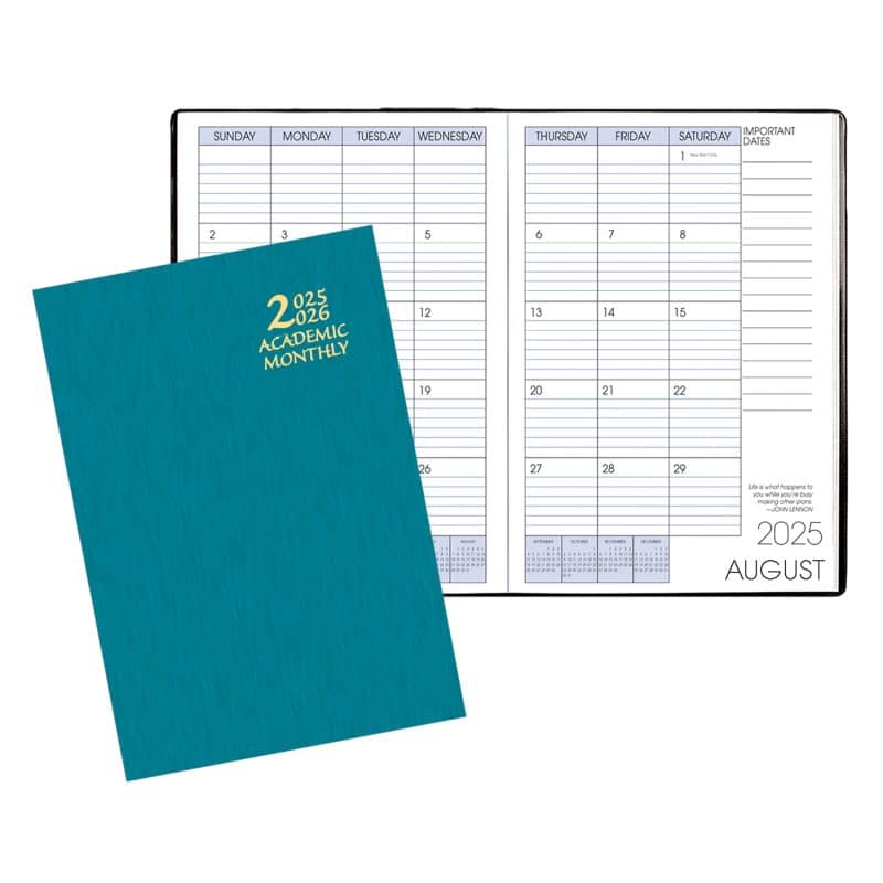 Custom Academic Monthly Planner w/ Shimmer Cover - 1