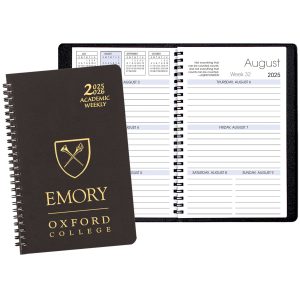 Custom Academic Weekly Planner w/ Leatherette Cover