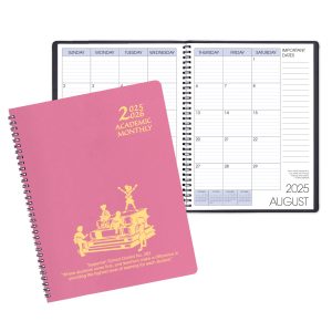 Custom Academic Wire Bound Monthly Desk Planner w/ Twilight Cover