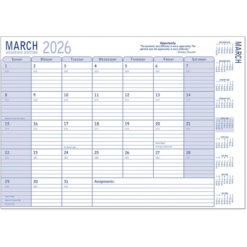 Custom Full Color 7x10 Academic Monthly Planner - 2