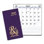 Custom Large Print Monthly Pocket Planner w/ Cobblestone Cover