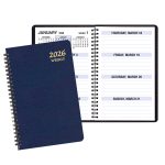 Custom Large Print Weekly Desk Planner w/ Leatherette Cover - 1
