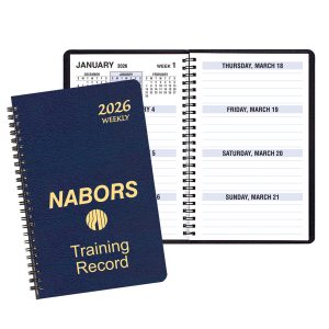 Custom Large Print Weekly Desk Planner w/ Leatherette Cover