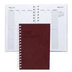 Custom Leather Spiral Weekly Planner 5.25" x 8.25" - 5