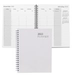 Custom Leather Spiral Weekly Planner 8.5" x 11" - 1