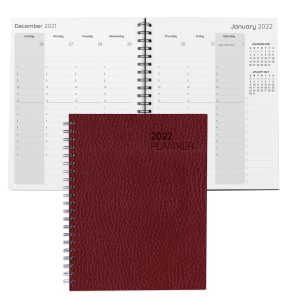 Custom Leather Spiral Weekly Planner 8.5" x 11"