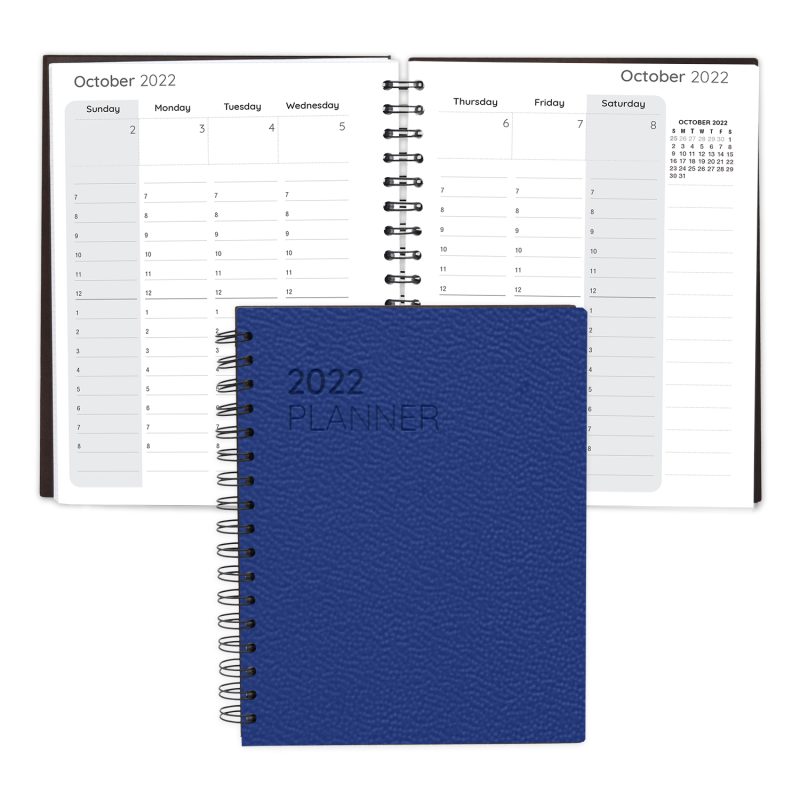 Custom Leather Spiral Weekly Planner