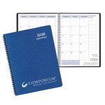 Custom Monthly Desk Appointment Calendar/Planner w/ Cobblestone Cover