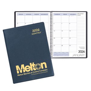 Custom Monthly Desk Appointment Calendar/Planner w/ Continental Vinyl Cover