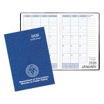 Custom Monthly Desk Saddle Stitched Appointment Planner w/ Cobblestone Cover