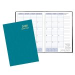 Custom Monthly Desk Saddle Stitched Appointment Planner w/ Shimmer Cover - 1