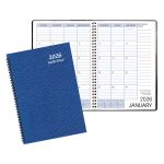 Custom Monthly Desk Wire Bound Appointment Planner w/ Cobblestone Cover - 1