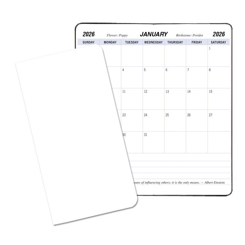 Custom Saddle Stitched Monthly Pocket Planner - 1