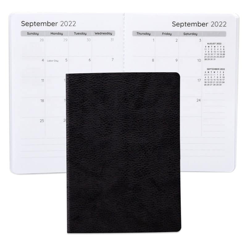 Custom Senzabrite Faux Leather Commuter Monthly Planner