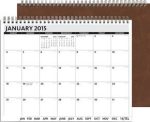 Custom The President™ Leather Front Monthly Planner w/ Chip Back (11"x8.5") - 1