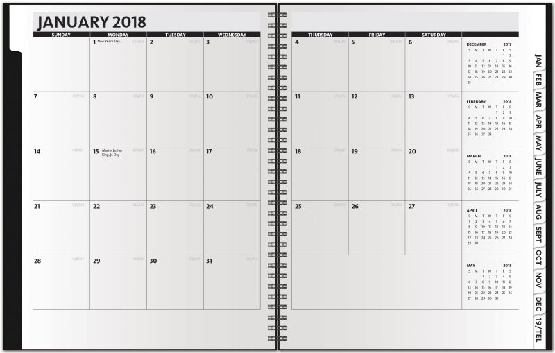 Custom TheAnalyst™ Monthly Planner w/Leatherette Wraparound (8.5"x11") - 1