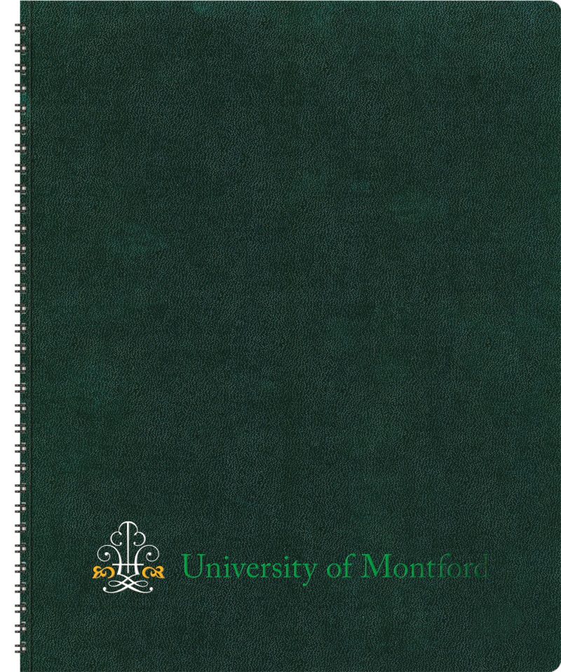 Custom TheAnalyst™ Monthly Planner w/Leatherette Wraparound (8.5"x11")