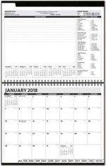Custom ThePresident™ Monthly Planner w/Leatherette Wraparound (11"x8.5") - 1