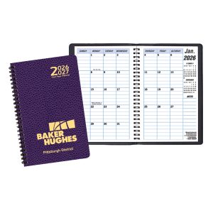 Custom Two Year Monthly Desk Planner w/ Cobblestone Cover