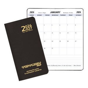Custom Two Year Pocket Planner w/ Leatherette Cover
