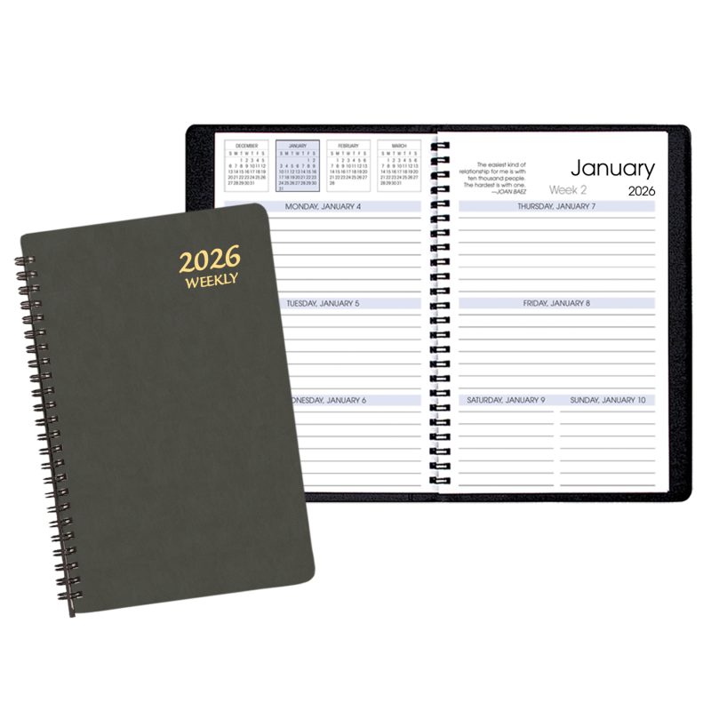 Custom Weekly Desk Appointment Planner w/ Canyon Cover - 1