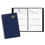 Custom Weekly Desk Appointment Planner w/ Leatherette Cover - 1