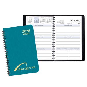 Custom Weekly Desk Appointment Planner w/ Shimmer Cover